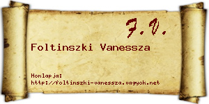 Foltinszki Vanessza névjegykártya
